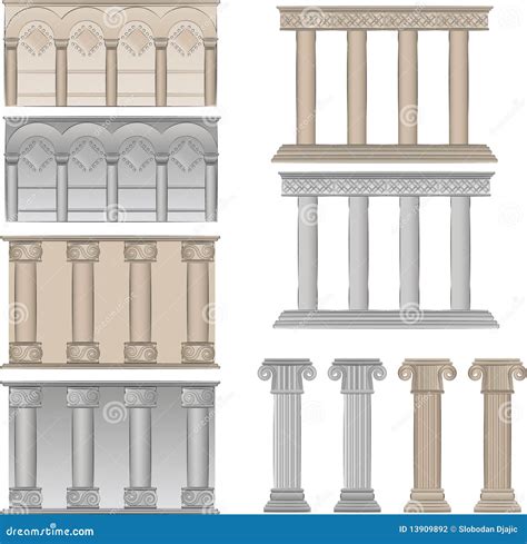 Pillars and Columns Illustrations Stock Vector - Illustration of monument, stone: 13909892