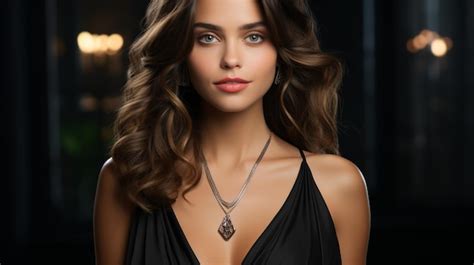 Premium Photo | Beautiful jewelry woman with diamond necklace