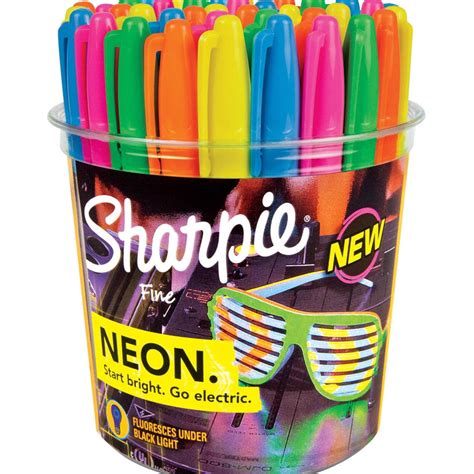 Sharpie Neon Fine Point Permanent Markers, 36pk, Assorted Colors - Walmart.com - Walmart.com