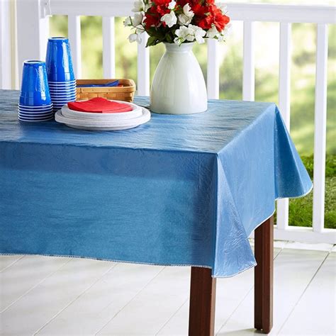 PEVA Flannel-back Solid Tablecloth Size: 52 X 70 - Etsy