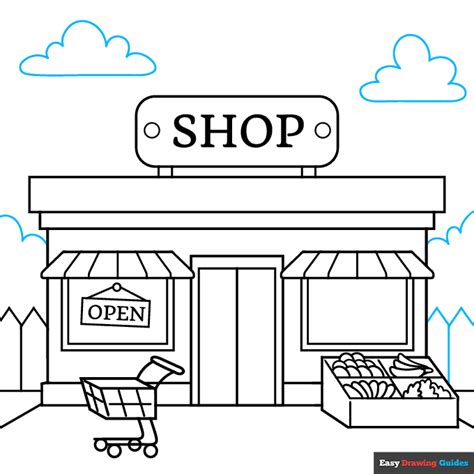 How to Draw a Shop - Really Easy Drawing Tutorial
