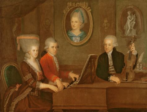 Die Familie Mozart, 1780-81 von Johann Nepomuk della Croce