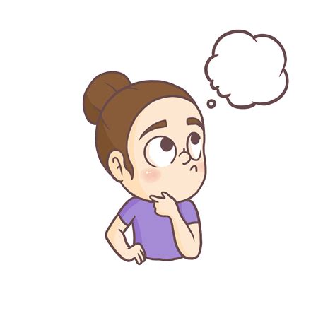 Girl Think Sticker by Pibubear for iOS & Android | GIPHY