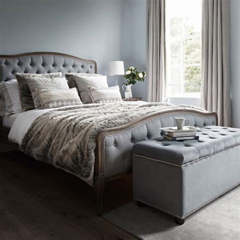 Chantal Bed - King Size Grey Linen | Grey bedroom furniture sets, Bed linens luxury, Grey ...