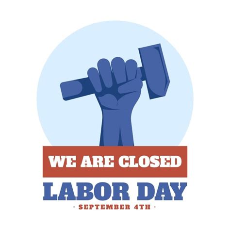 Edit this Professional Hand-drawn Flat Labor Day We Are Closed Sign ...