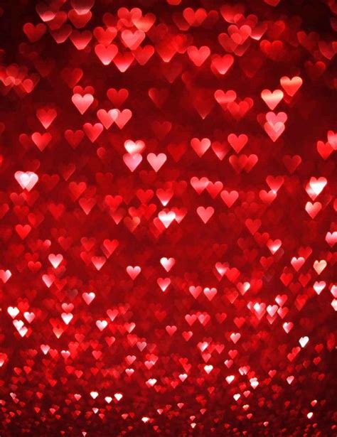 Red Hearts Sparkles For Wedding Photography Backdrop Valentine Backdrop ...