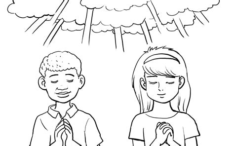 Children Praying Coloring Pages - vrogue.co