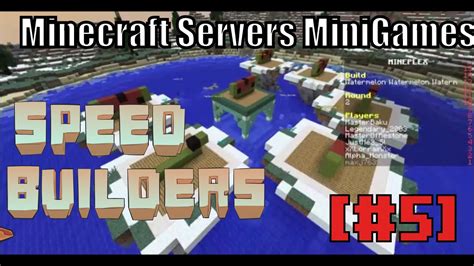 Minecraft Servers MiniGames ITA - [#5] - Speed Builders - Costruttori velocissimi!! - YouTube