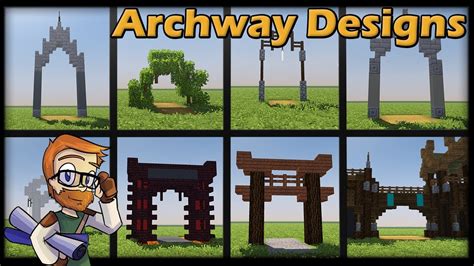 MINECRAFT 1.13 :: 8 Archway CONCEPT DESIGNS [WORLD DOWNLOAD] - YouTube