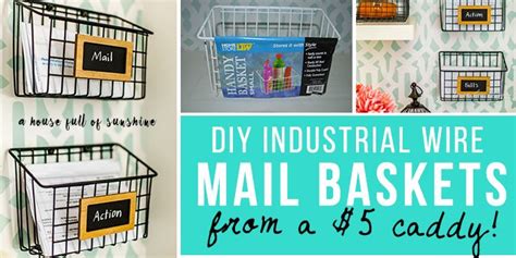 DIY industrial wire mail baskets | Diy mail organizer, Home diy, Diy