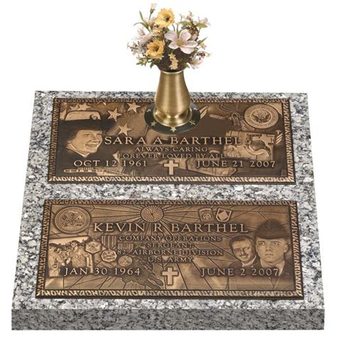 Double Deep Bronze Expression Double Grave Marker II | Grave marker, Headstones, Markers