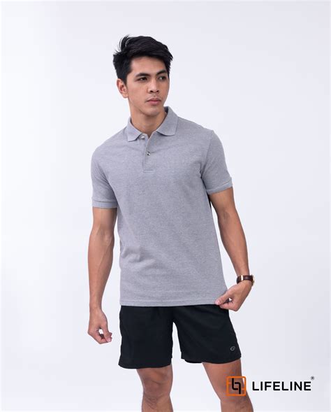 Lifeline Men's Poloshirt (Heather Gray) For Sale - Lifeline Shirts