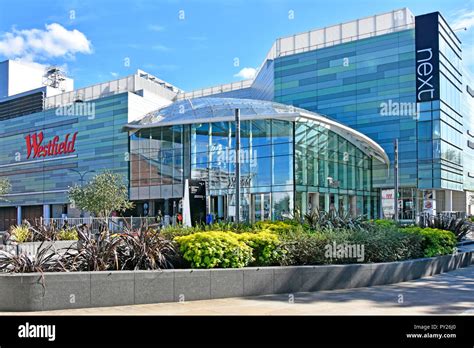 Westfield London shopping centre White City glass entrance building ...