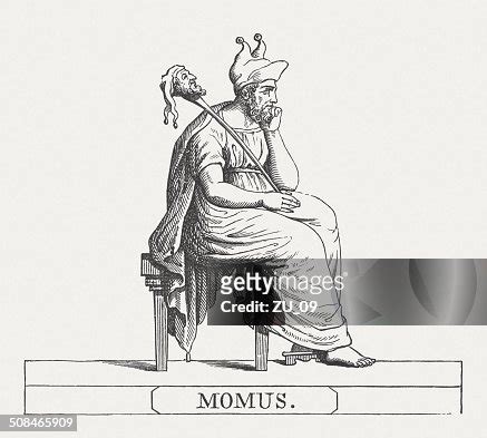 Momus Greek God Of Ridicule Wood Engraving Published In 1878 High-Res ...