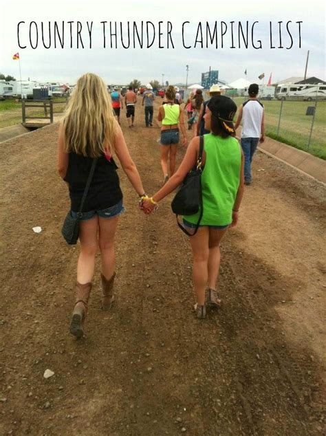 country thunder, camping list, camping, music festival, summer time ...