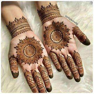 Latest Round Tikki Mehndi Designs For Beautiful Hands | Circle mehndi ...