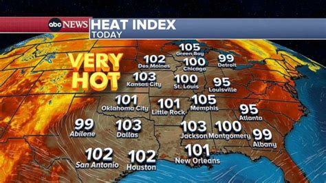 Heat wave shifts east after bringing hottest temperatures in a decade to Midwest - ABC News