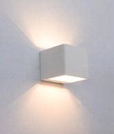 LONDON: LED Interior Matte White Cube Up/Down Wall Light