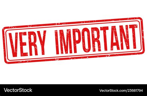 Very important sign or stamp Royalty Free Vector Image