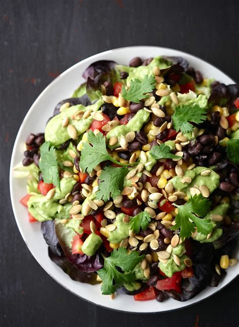 Southwestern Salad with Creamy Avocado Dressing | Living Healthy in Seattle