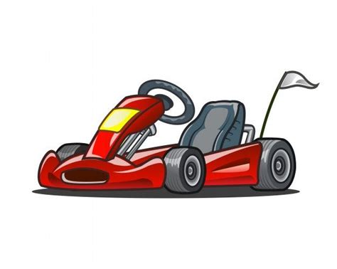 Carro de corrida de kart | Vetor Premium | Karting, Kart, Dessin