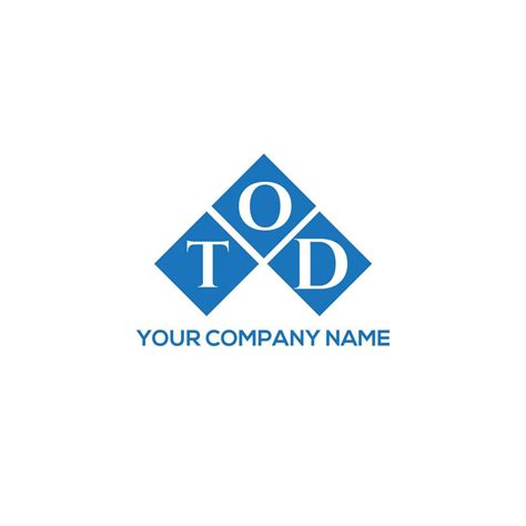 TOD letter logo design on WHITE background. TOD creative initials letter logo concept. TOD ...