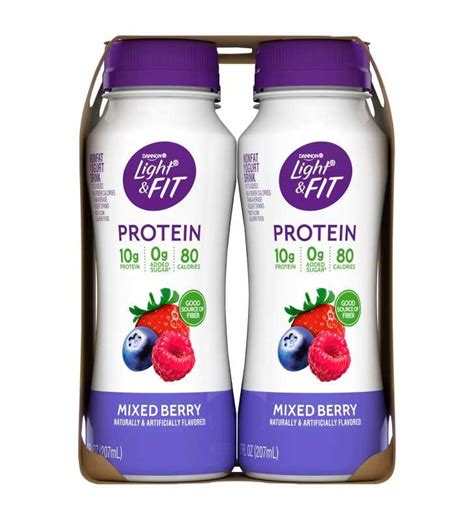 Dannon Light & Fit Protein Mixed Berry Nonfat Yogurt Drink, 7 fl oz, 4 count