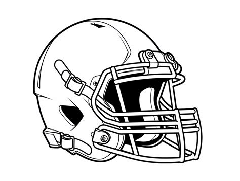Football Helmet Adult Coloring Page - Coloring Page