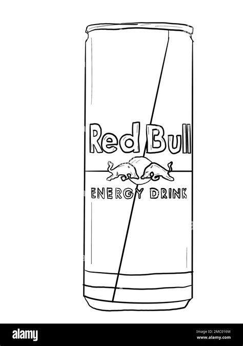 Red Bull Can Drawing