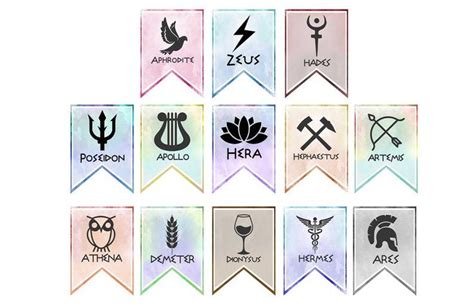 Greek Gods Symbols Banner/percy Jackson Inspired.perfect Banner If You ...