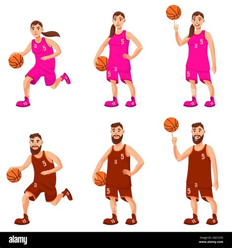 Female basketball players Stock Vector Images - Alamy