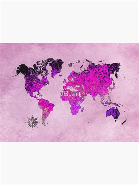 "world map art purple #map #worldmap" Poster by JBJart | Redbubble