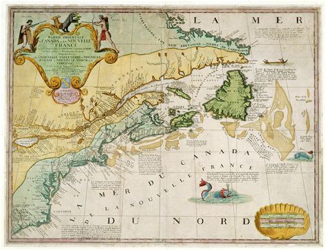 Map Of East Coast Of Canada Photograph by British Library