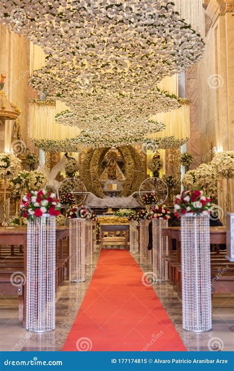 Catholic Church Wedding Decoration Virgin Mary Stock Image - Image of ...