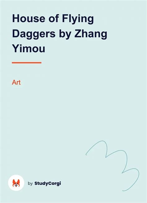 "House of Flying Daggers" by Zhang Yimou | Free Essay Example