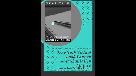 Tear Talk Virtual Book Launch - YouTube