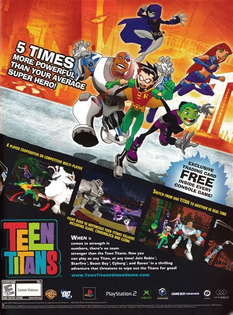 Video Game Print Ads — ‘Teen Titans’ [PS2 / XBOX / GCN / GBA] [USA]...