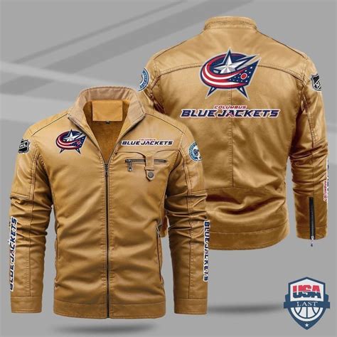 Columbus Blue Jackets Fleece Leather Jacket - USALast