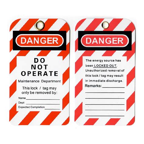 "DANGER Do Not Operate" Lockout Tags - Next Day Safety