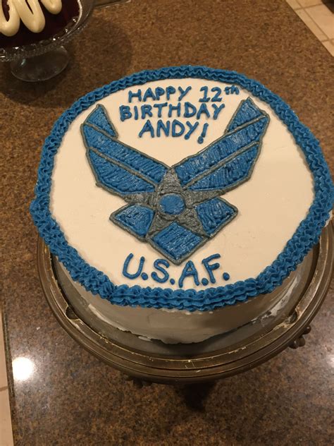 Andy's Air Force Emblem Cake | Happy 12th birthday, Cake, 12 birthday