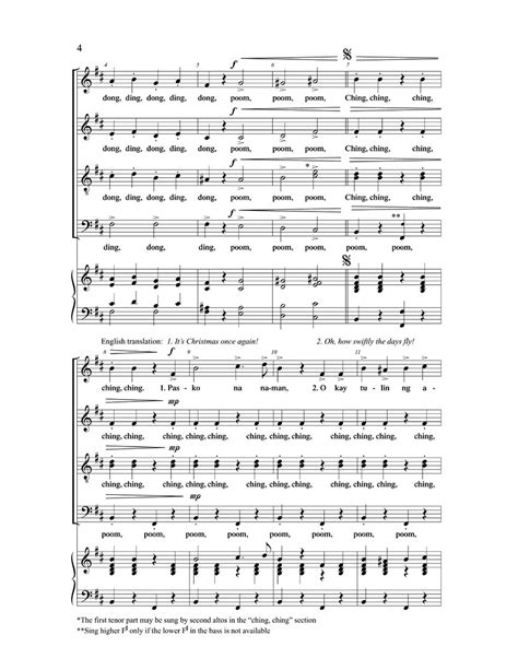 Pasko Na Naman Sheet Music by Celerio/De Leon (SKU: 08301776) - Stanton ...