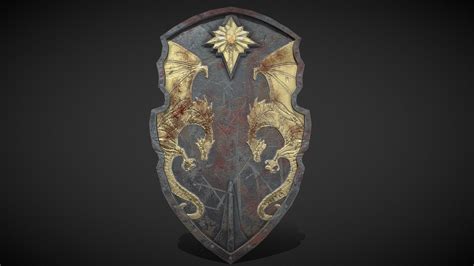 MEDIEVAL DRAGON SHIELD - Download Free 3D model by Adriancgmask ...