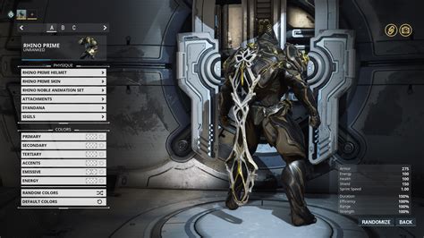 Warframe: Prime Vault – Rhino Prime Accessories - Keymailer