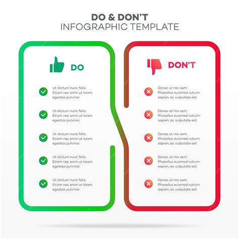 Premium Vector | Do and dont infographic template vector 10 eps