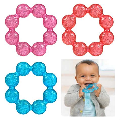 1 Pc Baby Teething Ring Water Filled Teether Chewing Toy BPA Free ...