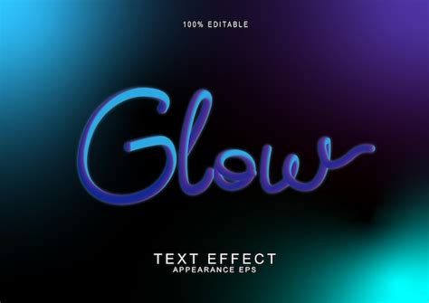 Premium Vector | Glowing font effect