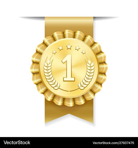 No 1 badge Royalty Free Vector Image - VectorStock