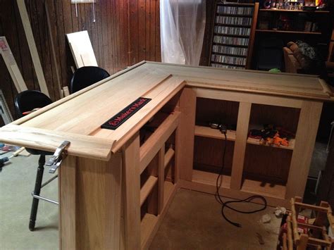 spill rail - oak home bar | Home bar plans, Building a home bar, Diy home bar