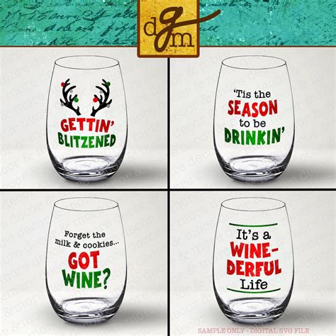 Funny Christmas Quotes For Wine Glasses - ShortQuotes.cc