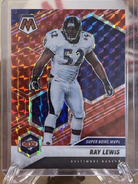 MOSAÏQUE RAY LEWIS 2021 Panini #290 Super Bowl MVPs Prizm rouge ...